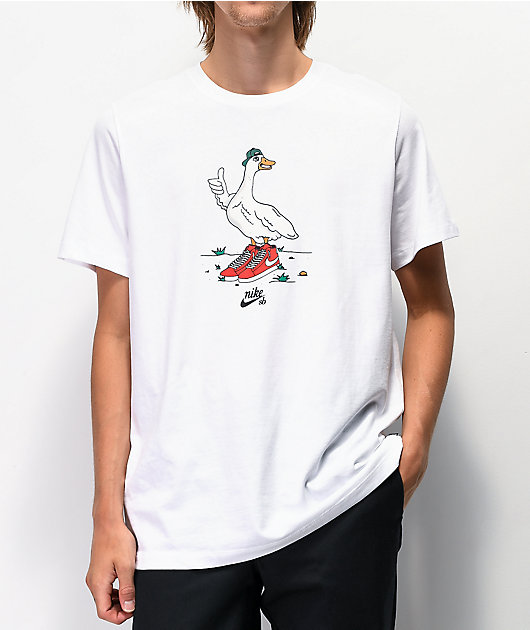 Nike SB Goose White T-Shirt | Zumiez