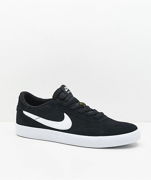 Nike SB Heritage Vulc Black White Skate Shoes Zumiez