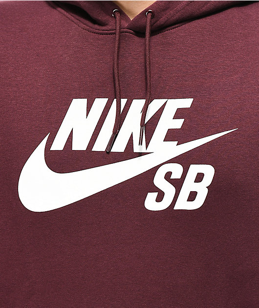 Nike SB Icon Burgundy Crush Hoodie | Zumiez
