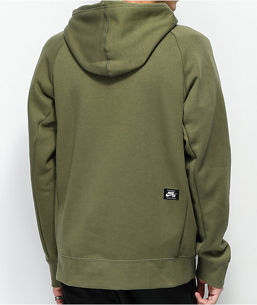 nike air olive green hoodie