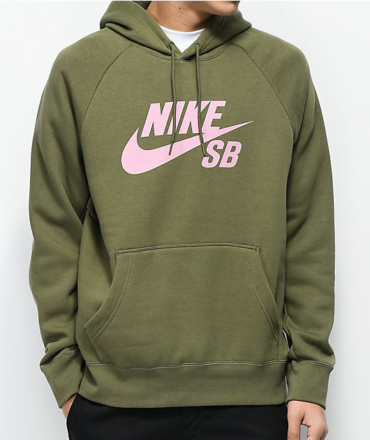 nike olive green crewneck