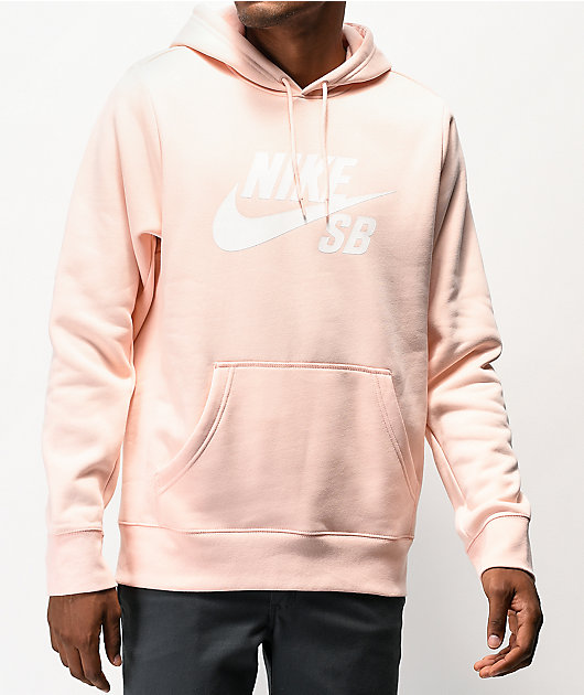 nike light pink hoodie