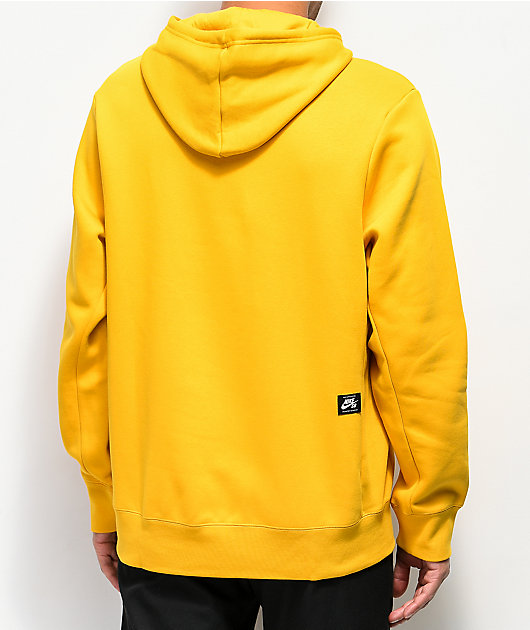 Nike SB Icon Ochre sudadera con capucha amarilla | Zumiez