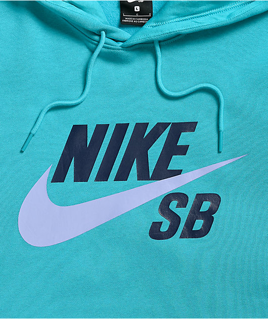 Impuestos Despertar casado Nike SB Icon Oracle sudadera con capucha aqua