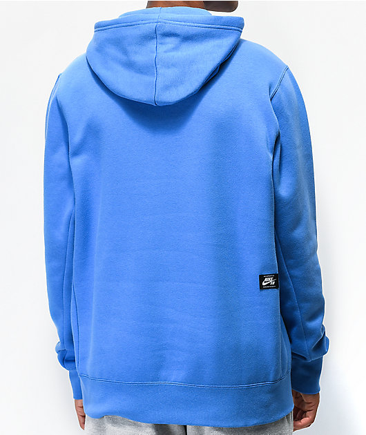 nike sb icon pacific blue hoodie