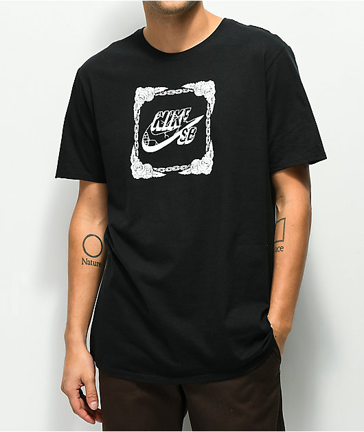 Nike SB Icon Roses Black T-Shirt