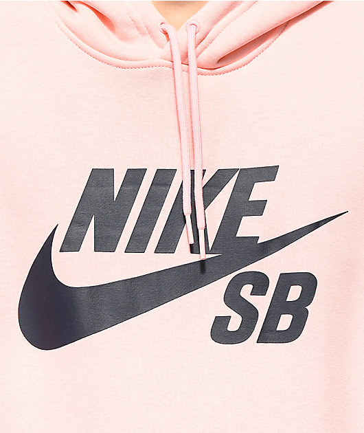 nike sb icon hoodie pink