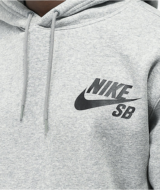 Nike SB Icon Sudadera con capucha gris jaspeado oscuro