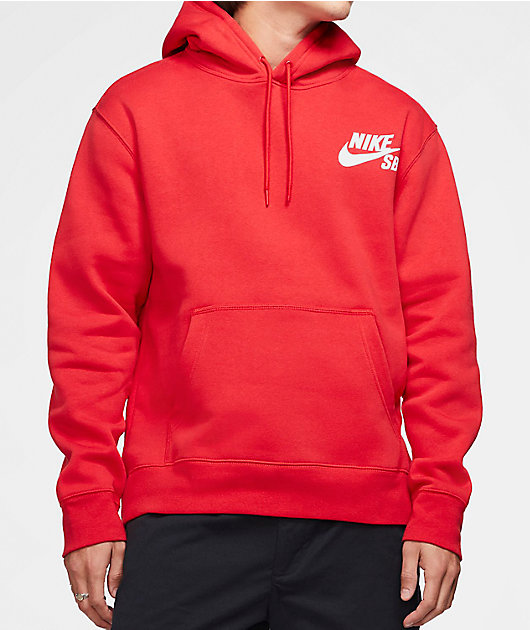 Nike SB Icon University Red Hoodie
