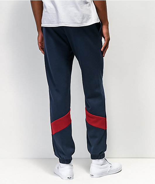 Nike SB Icon pantalones de chándal de polar azul y granate | Zumiez