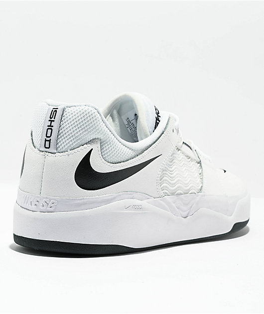 Nike SB Ishod Premium White & Black Skate Shoes | Zumiez