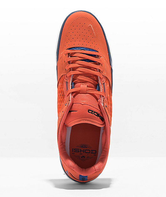 derrota profundo máquina Nike SB Ishod Premium zapatos de skate anaranjados, azules y blancos