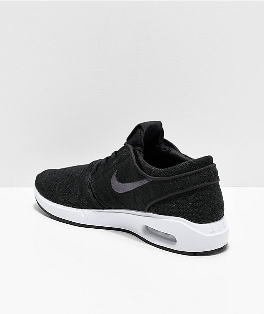 Rango Sobriqueta Iluminar Nike SB Janoski Air Max 2 Black & White Skate Shoes