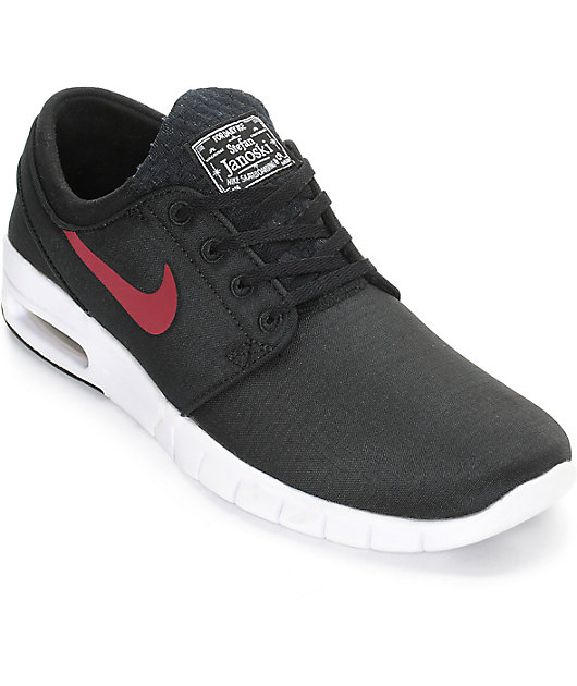 Nike SB Janoski Air Max Black, Team Red, & White Shoes Nike SB Janoski Air Max Black, Team Red, & White Shoes