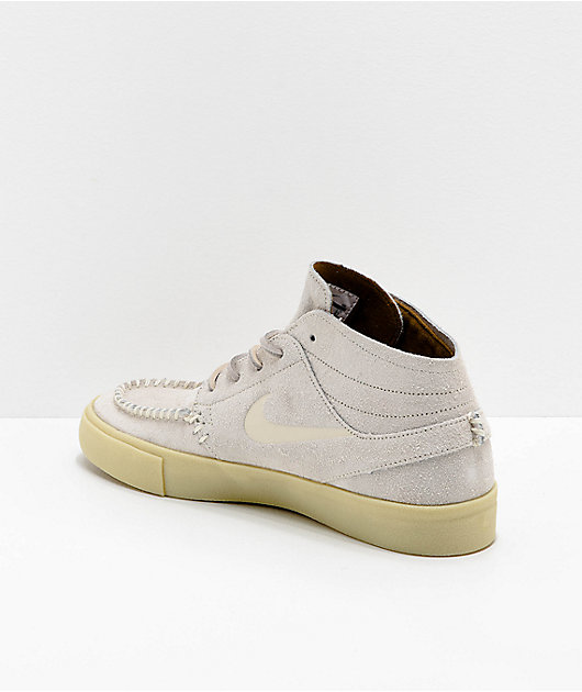 versieren namens Koor Nike SB Janoski Mid Crafted Cream & Light Gum Skate Shoes