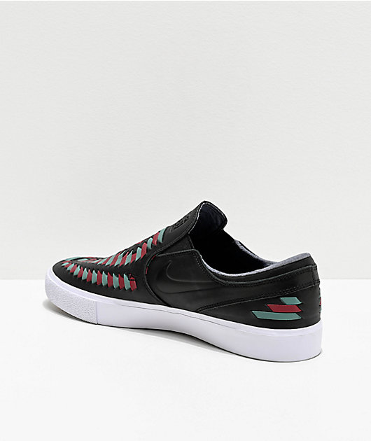 Afwijking Rusteloos Schep Nike SB Janoski Premium Crafted Black Slip On Skate Shoes