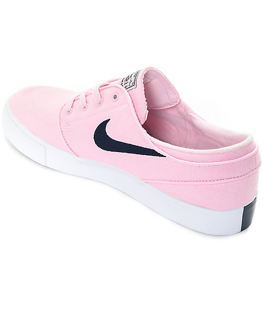 universiteitsstudent Speciaal Over instelling Nike SB Janoski Prism Pink & Navy Canvas Skate Shoes