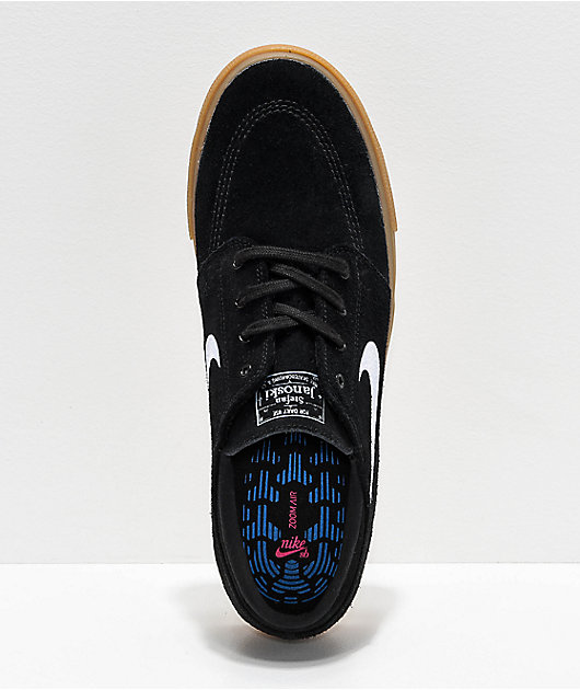 Sb zoom janoski trainers in outlet black with gum sole