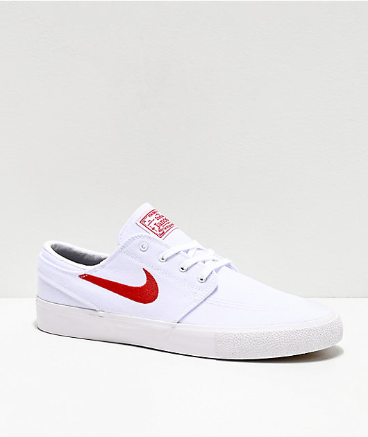 Nike SB Janoski RM Varsity zapatos de skate blancos y rojos | Zumiez