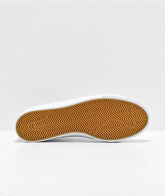 scene Beginner soft Nike SB Janoski RM White Canvas Skate Shoes