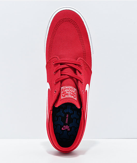 Evolucionar Mierda alimentar Nike SB Janoski Red & White Canvas Skate Shoes