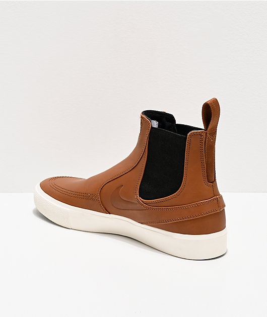 Nike SB Slip Mid zapatos de skate marrones y blancos
