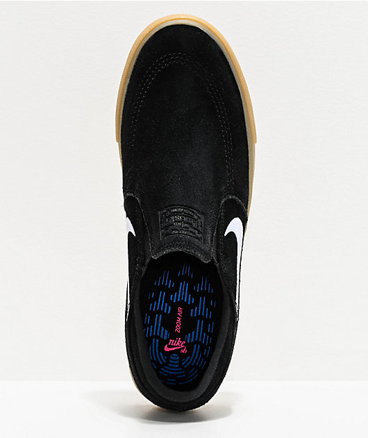 hjemme Dem ensom Nike SB Janoski Slip-On RM Black & Gum Suede Skate Shoes | Zumiez