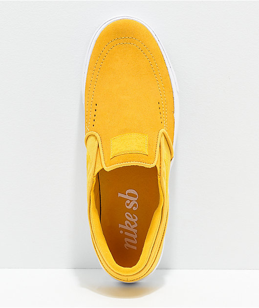 Nike SB Janoski Slip-On zapatos skate de amarillo ocre