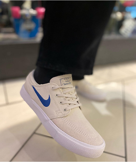 Nike SB White & Blue Skate Shoes