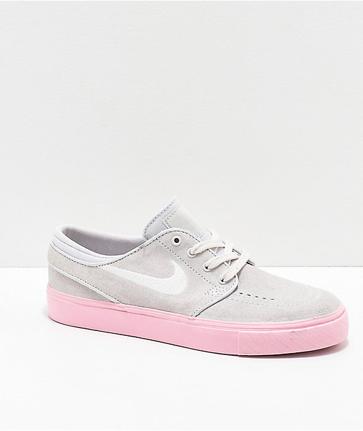 SB Janoski zapatos skate grises rosas para niños