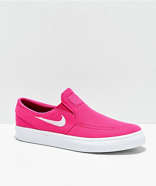 nike pink slip on shoes 
