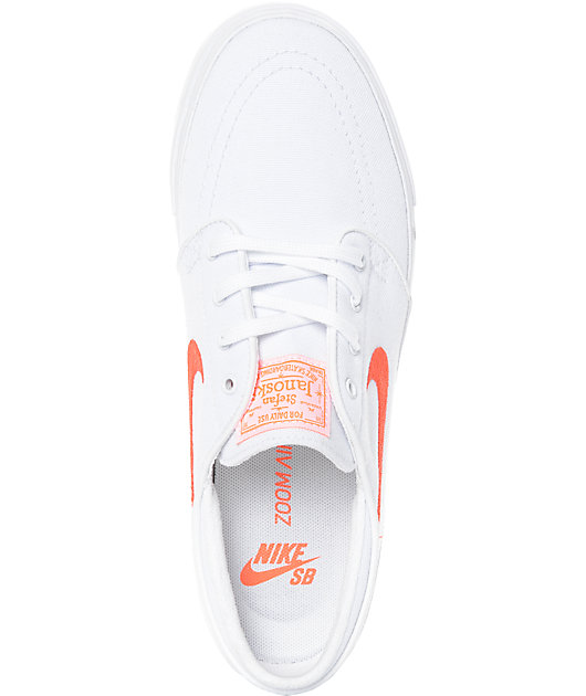 nike orange white shoes