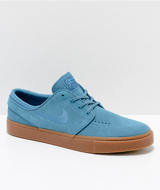 Nike SB Janoski zapatos de skate de ante en azul y goma | Zumiez