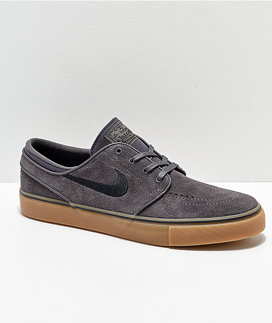 Nike SB Janoski zapatos de skate de ante gris oscuro | Zumiez