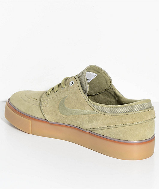 Nike SB Janoski zapatos de skate de goma y ante en verde oliva | Zumiez