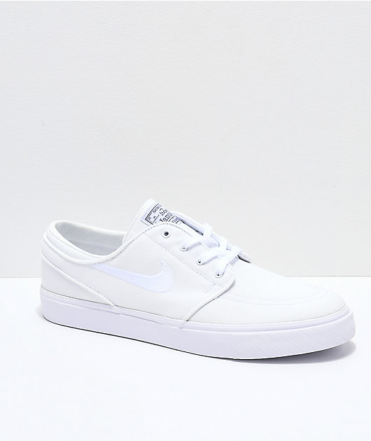 Nike SB Janoski zapatos de skate de lienzo blanco | Zumiez