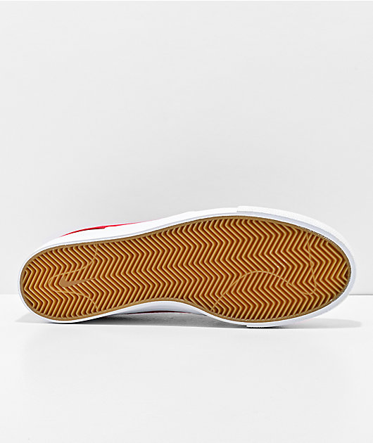 desencadenar Polvoriento Agacharse Nike SB Janoski zapatos de skate de lienzo rojo y blanco
