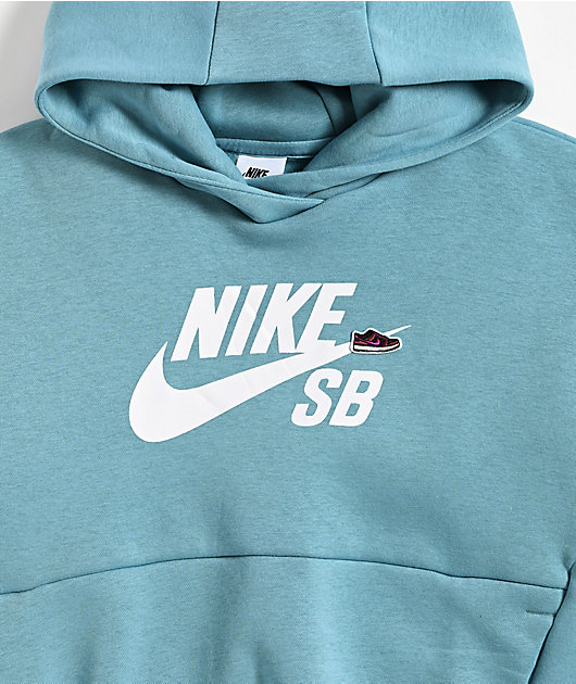 nike sb icon light blue hoodie