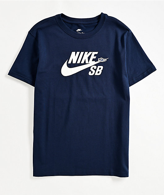 Nike SB Kids Icon Navy T-Shirt Zumiez