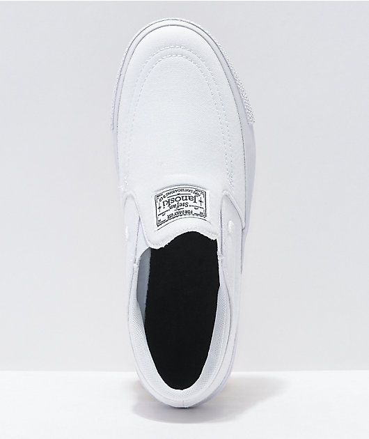 Nike SB Janoski Slip-On White Canvas Skate Shoes