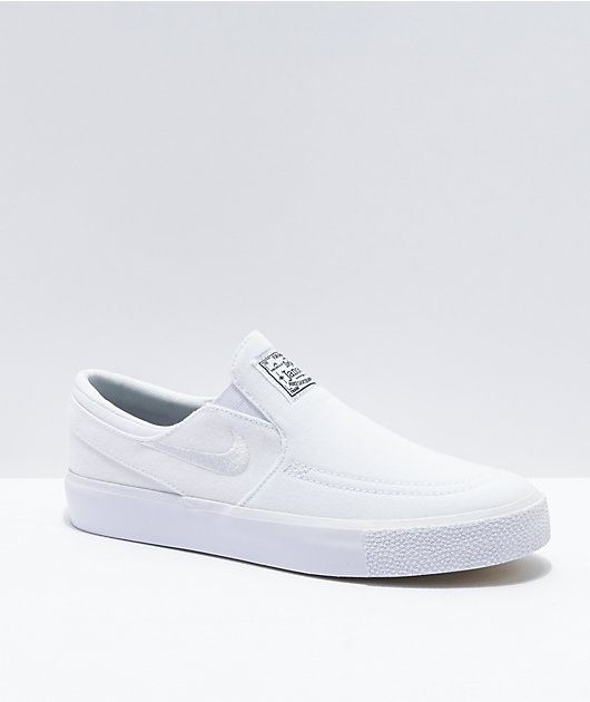 Nike stefan janoski sales slip on white