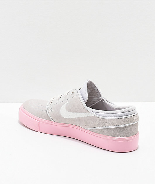 Regulatie perspectief Toepassen Nike SB Kids Janoski Vast Grey & Pink Skate Shoes