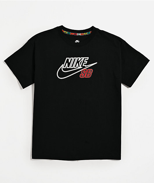 Nike SB Kids Logo Black & Red T-Shirt