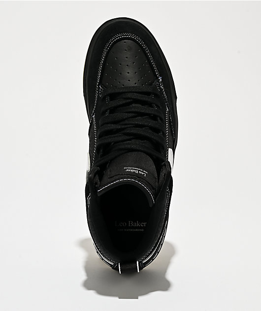 Nike SB Leo React Black & White Skate Shoes | Zumiez