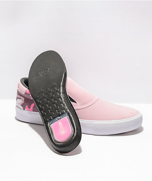 Nike SB Letica Bufoni Verona Pink & Camo Slip-On Skate Shoes