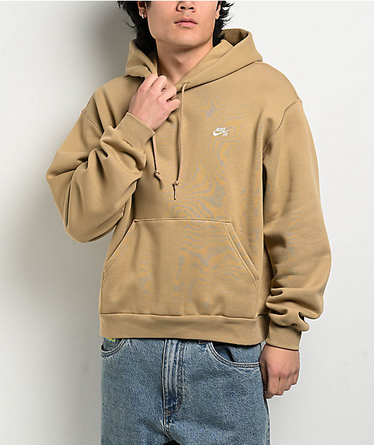 Nike SB Logo Beige Hoodie | Zumiez