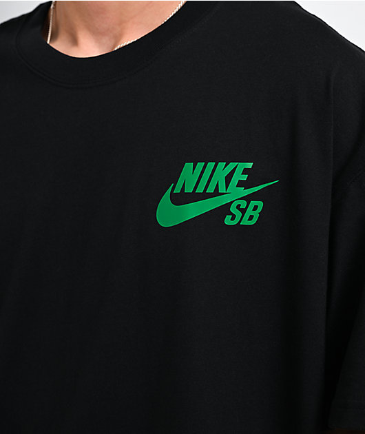 Nike SB Logo Black & Green T-Shirt