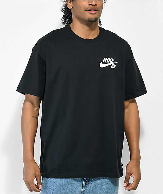 Flecha Saltar presentar Nike SB Logo Black & White T-Shirt