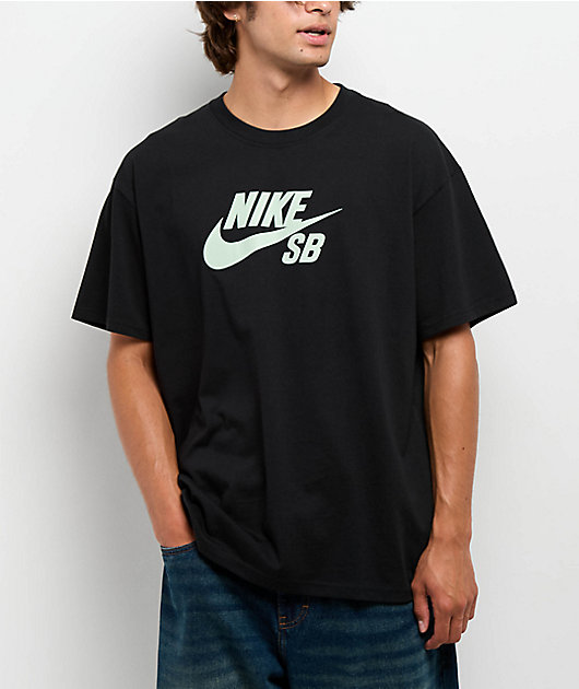 パーツ T SB Nike SB Logo Black & Pistachio T-Shirt | Zumiez