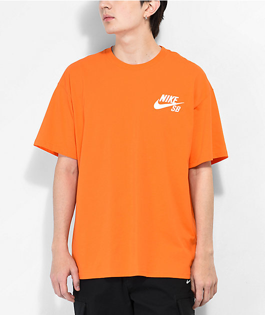 Nike SB Logo Orange T Shirt Zumiez